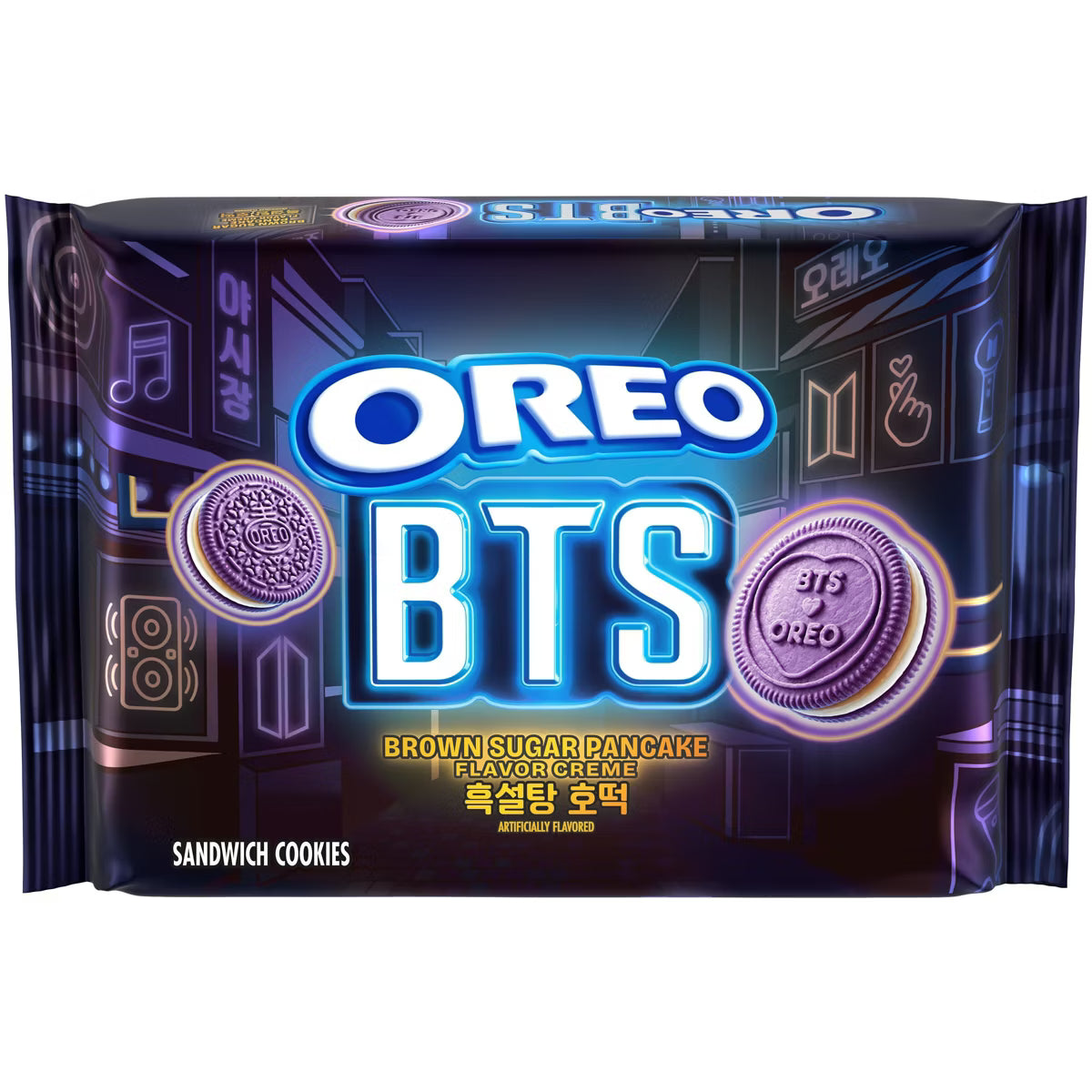 Oreo BTS Sandwich Cookies Brown Sugar Pancake Flavour Creme Limited Edition