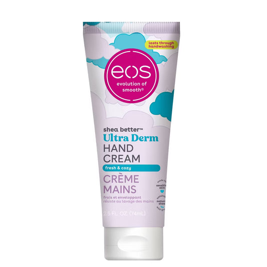 eos Shea Better Ultra Derm Hand Cream - Fresh & Cozy - 2.5oz: Hypoallergenic, Paraben-Free, Gluten-Free, Normal to Dry Skin