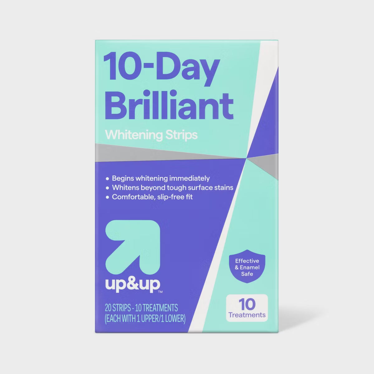 12-Day Brilliant White Whitening Strips - up&up™: Tooth Whitening System, Contains PVP, Not Trial Size